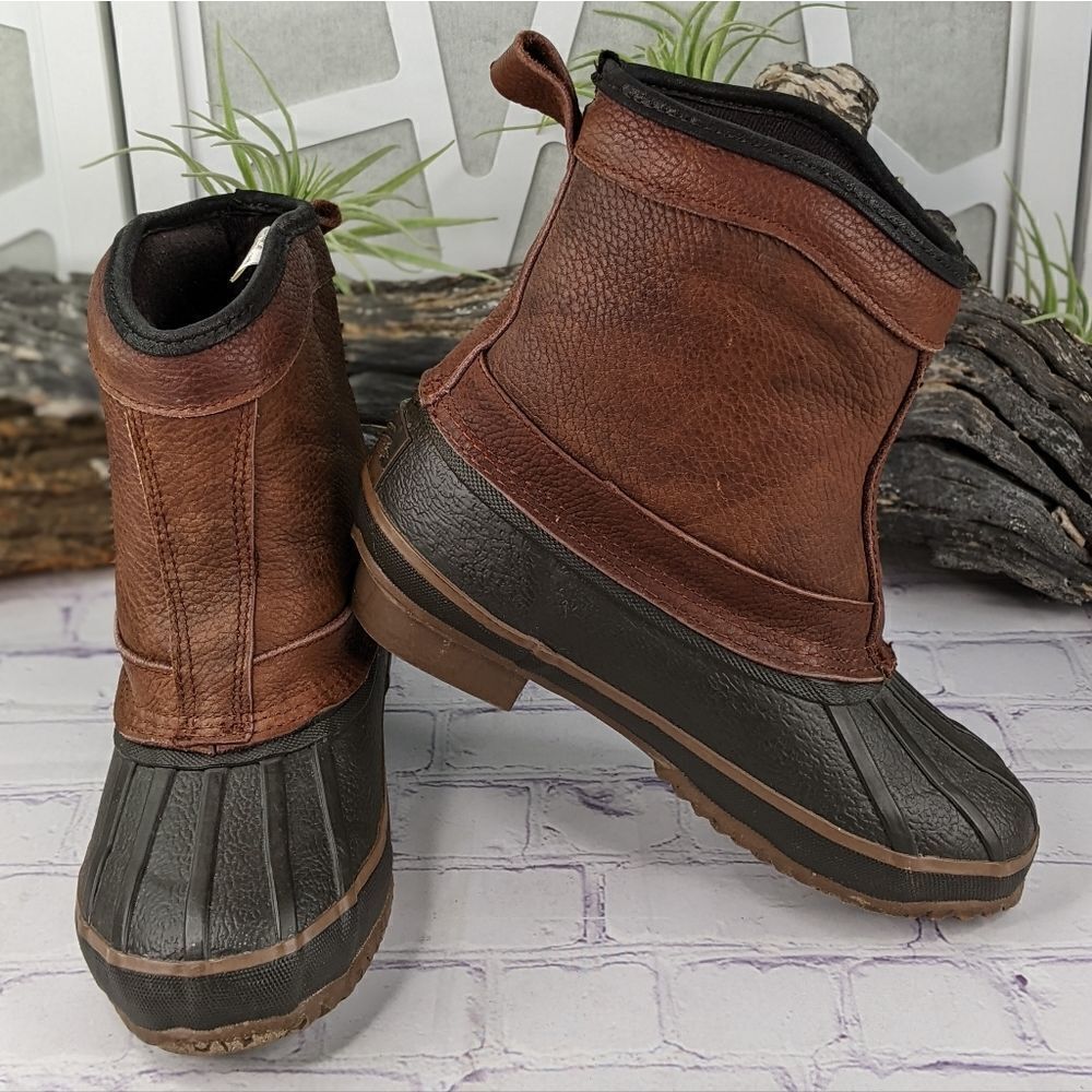 Itasca Boys' Water Resistant Thinsulate Slip-On Winter Duck Boots